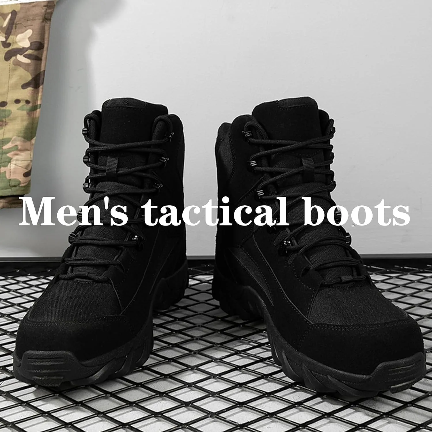Kervaky Men's Tactical Boots - Military & Work - Durable & Lightweight - Beige