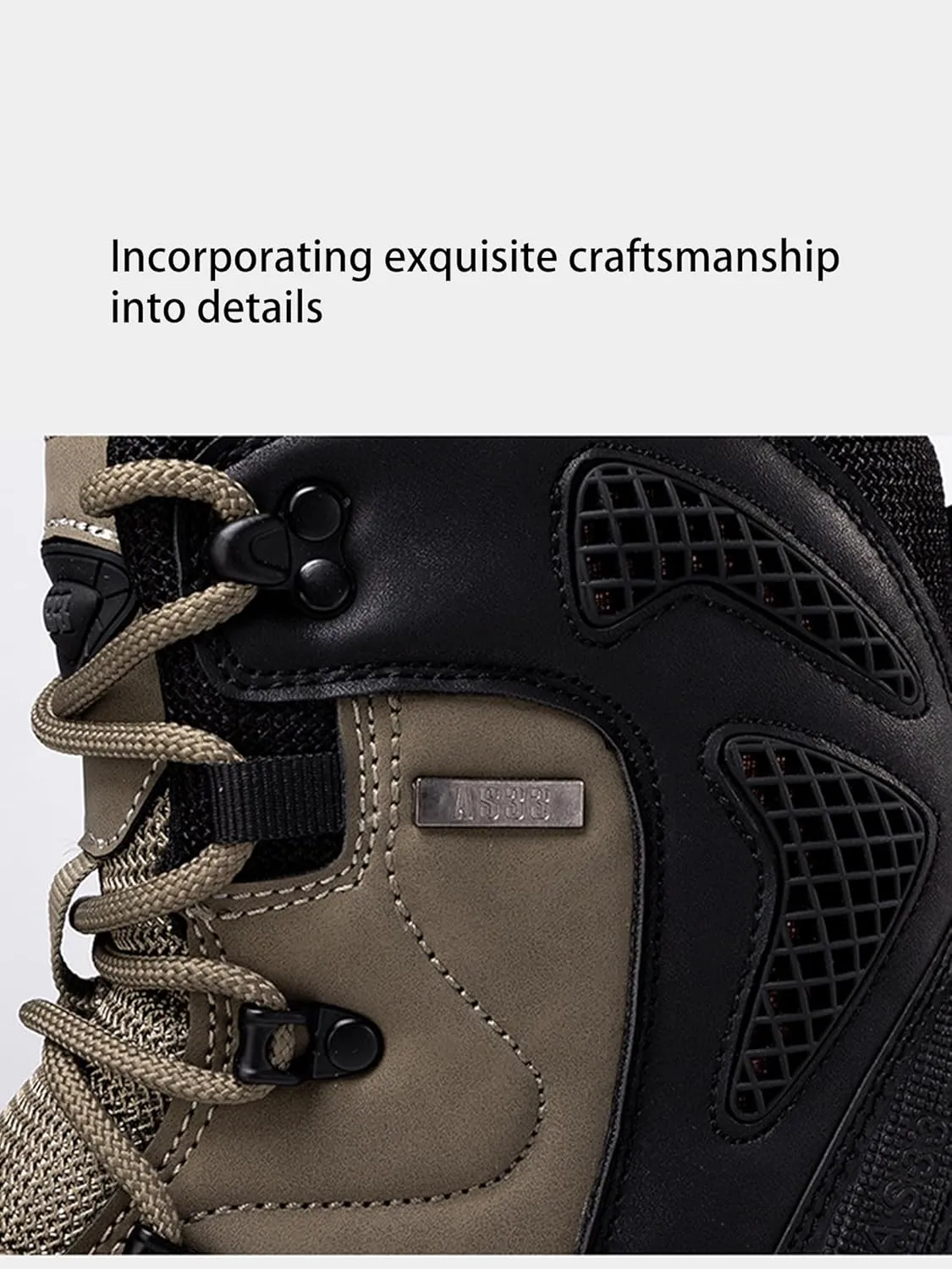 Kervaky Men's Tactical Boots - Military & Work Durable, Lightweight for Climbing, Combat & Outdoor Use