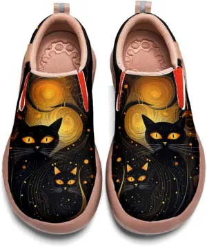 Kid's Light Slip-on Loafer Boy Girl Walking Shoes Halloween Theme Painted Art Sneakers