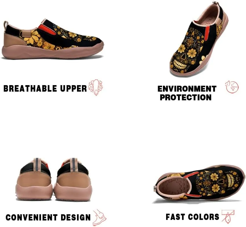 Kid's Light Slip-on Loafer Boy Girl Walking Shoes Halloween Theme Painted Art Sneakers