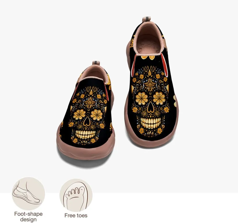 Kid's Light Slip-on Loafer Boy Girl Walking Shoes Halloween Theme Painted Art Sneakers