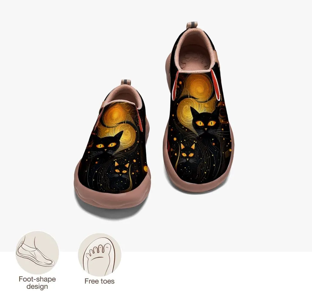 Kid's Light Slip-on Loafer Boy Girl Walking Shoes Halloween Theme Painted Art Sneakers