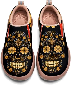 Kid's Light Slip-on Loafer Boy Girl Walking Shoes Halloween Theme Painted Art Sneakers