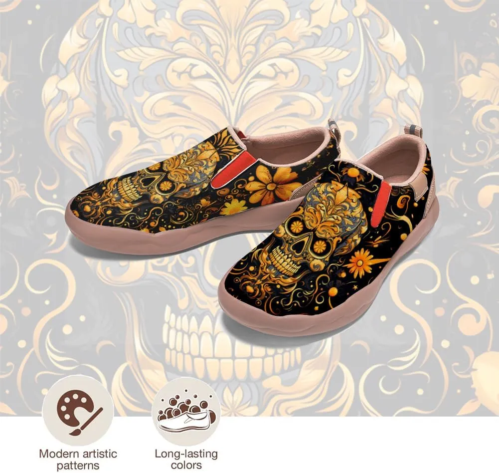 Kid's Light Slip-on Loafer Boy Girl Walking Shoes Halloween Theme Painted Art Sneakers