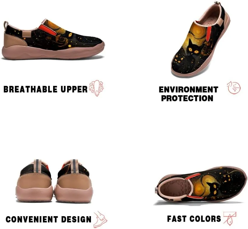 Kid's Light Slip-on Loafer Boy Girl Walking Shoes Halloween Theme Painted Art Sneakers