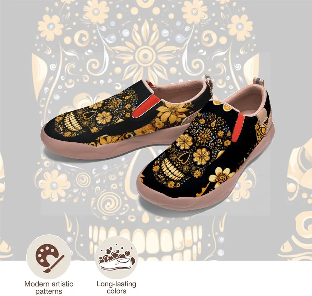 Kid's Light Slip-on Loafer Boy Girl Walking Shoes Halloween Theme Painted Art Sneakers