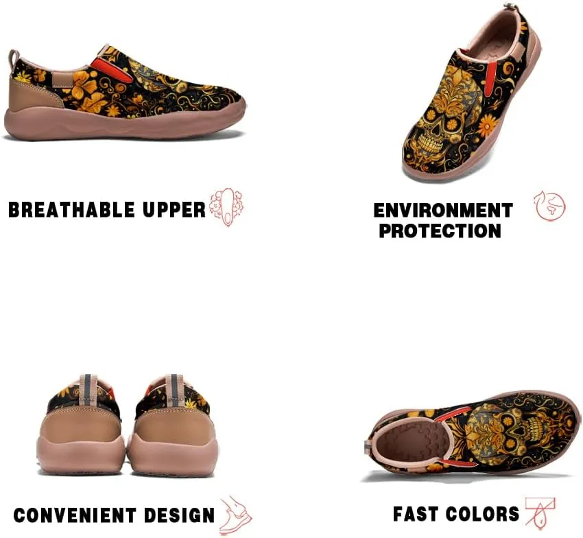 Kid's Light Slip-on Loafer Boy Girl Walking Shoes Halloween Theme Painted Art Sneakers