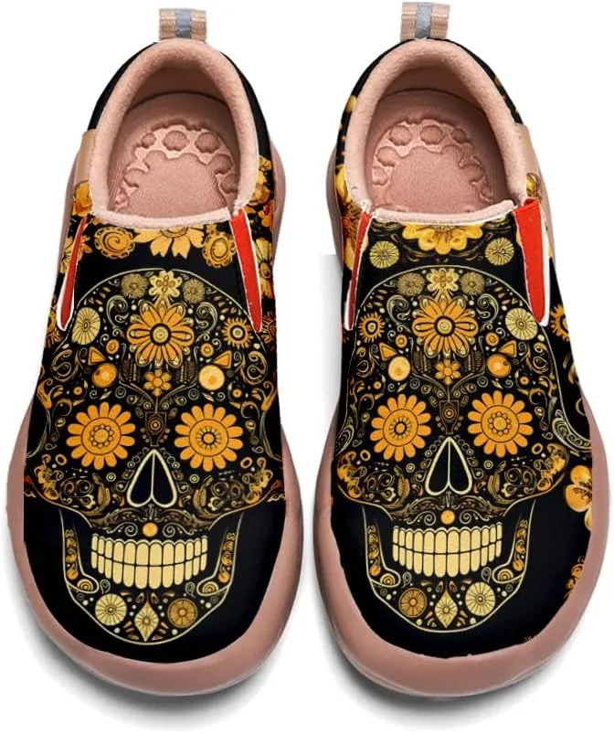 Kid's Light Slip-on Loafer Boy Girl Walking Shoes Halloween Theme Painted Art Sneakers