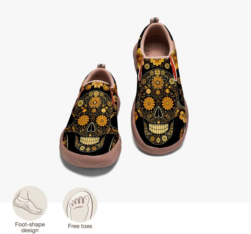 Kid's Light Slip-on Loafer Boy Girl Walking Shoes Halloween Theme Painted Art Sneakers