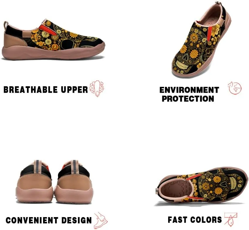 Kid's Light Slip-on Loafer Boy Girl Walking Shoes Halloween Theme Painted Art Sneakers