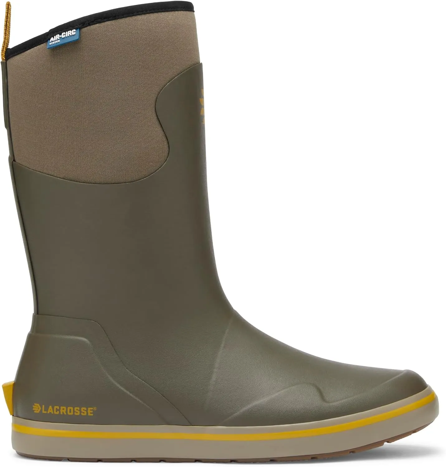 LaCrosse Alpha Deck Boot 12" - Men's Green Rain Boots, Waterproof, Durable, Comfortable Fit