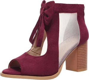 Ladmiple Chunky Heels For Women Dressy Block Heels Open Toe Ankle Strap Heeled Sandals Comfortable Party Wedding Pumps Shoes