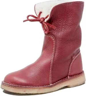 Ladmiple Snow Boots For Women Wide Width Warm Fur Lined Winter Boots Outdoor Short Ankle Booties Lace Up Combat Shoes