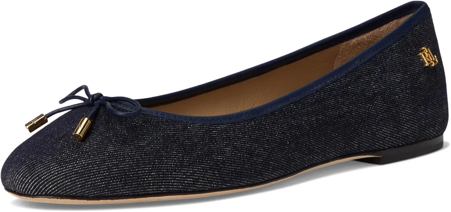 Lauren Ralph Lauren Women's Jayna Denim Flats Ballet