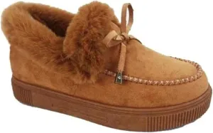 Lausiuoe Boots For Women Ankle Booties With Fur Lined Warm Slip On Comfortable Winter Snow Boots Fashion Casual Loafers Shoes