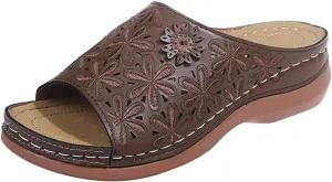 Lausiuoe Orthopedic Sandals For Women Elegant Comfortable Walking Arch Support Dressy Summer Orthotic Slides Flip Flops