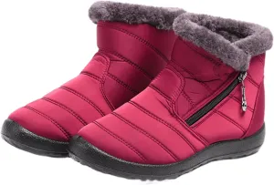 Lausiuoe Snow Boots For Women Waterproof Insulated Wide Width Fur Lined Winter Ankle Booties Outdoor Comfortable Shoes