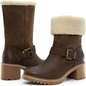 Lausiuoe Winter Boots For Women Fashion 2022 Womens Snow Boots Warm Booties Casual Trendy Outdoor Fur Lined Lining Fuzzy Shoes