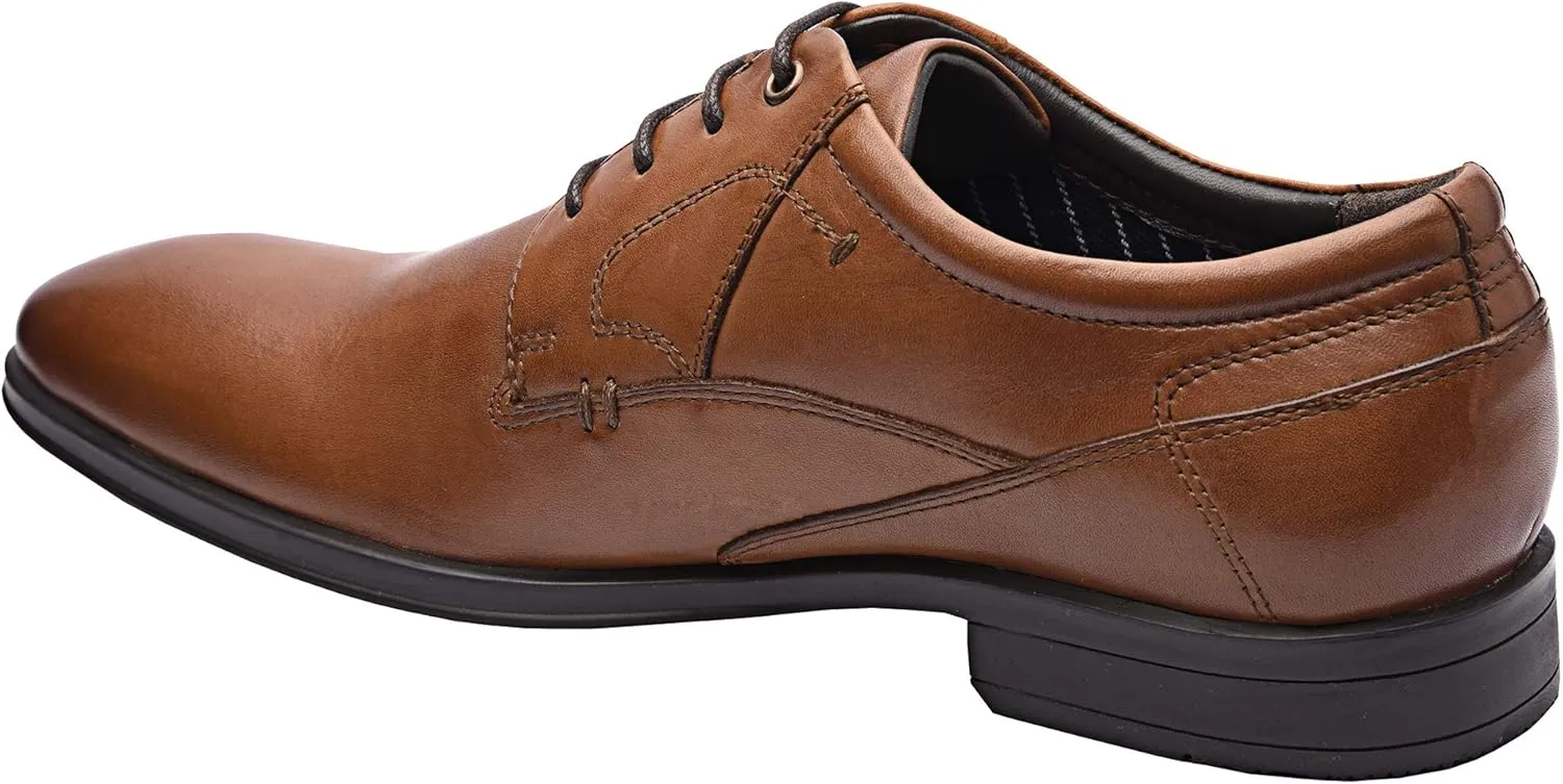 Leonard | Genuine Leather Dress Shoes | Formal Men’s Luxury Lace up Oxford | Cushions Comfort | Handcrafted Formal Shoes | Rubber Sole