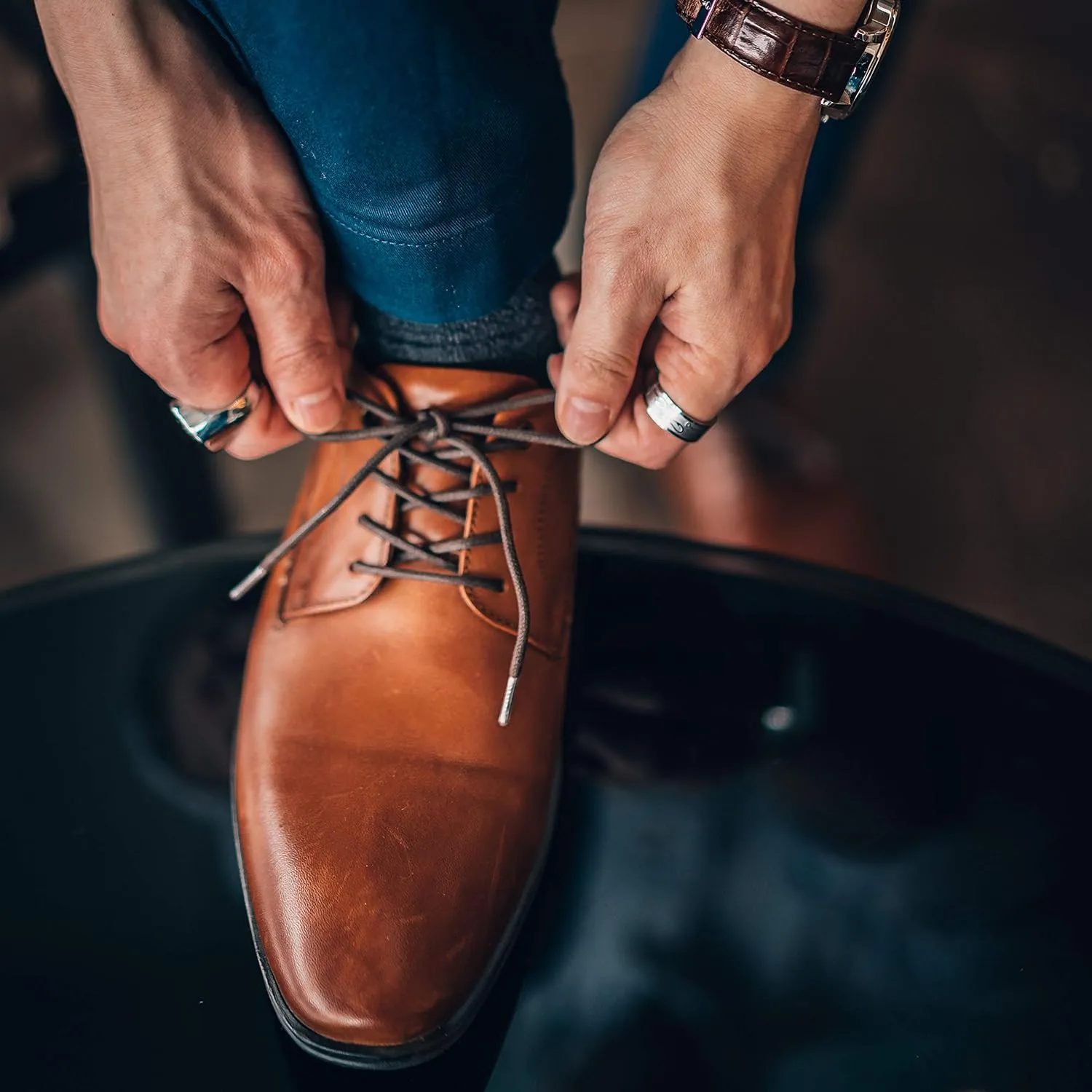 Leonard | Genuine Leather Dress Shoes | Formal Men’s Luxury Lace up Oxford | Cushions Comfort | Handcrafted Formal Shoes | Rubber Sole