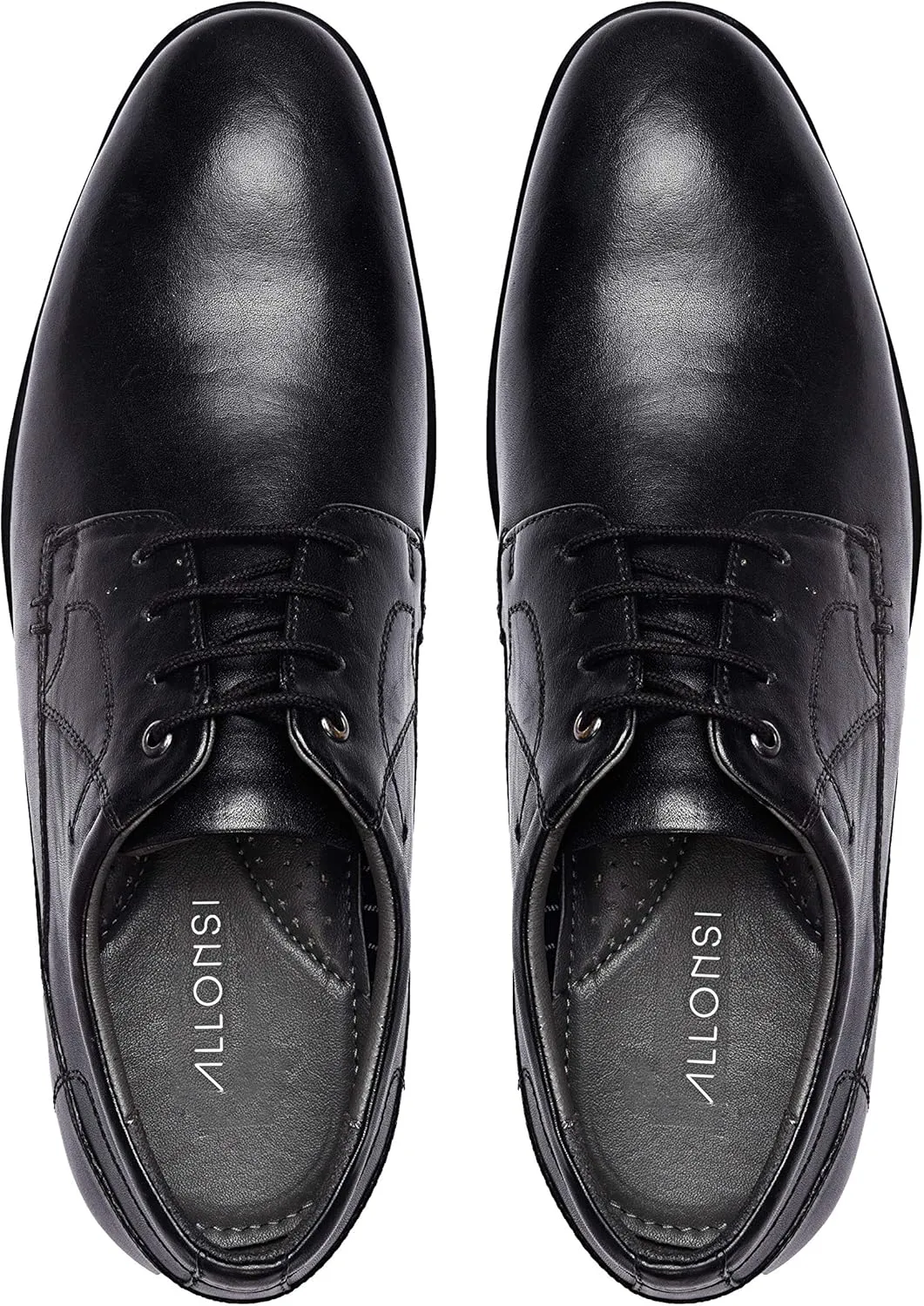 Leonard | Genuine Leather Dress Shoes | Formal Men’s Luxury Lace up Oxford | Cushions Comfort | Handcrafted Formal Shoes | Rubber Sole