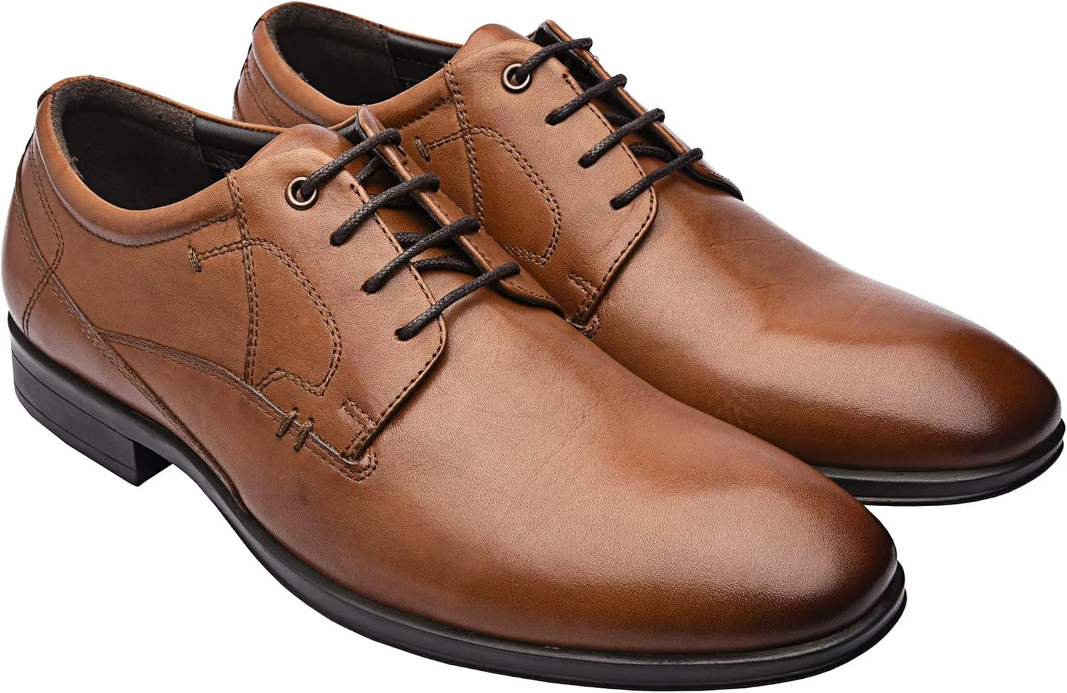Leonard | Genuine Leather Dress Shoes | Formal Men’s Luxury Lace up Oxford | Cushions Comfort | Handcrafted Formal Shoes | Rubber Sole