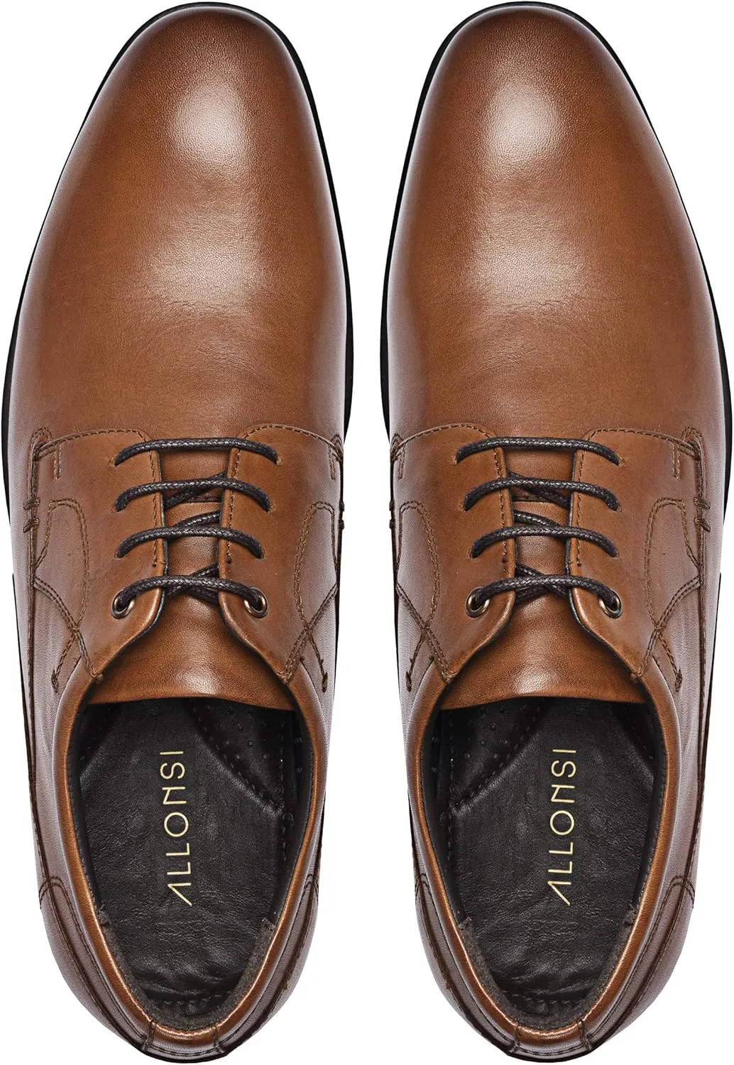 Leonard | Genuine Leather Dress Shoes | Formal Men’s Luxury Lace up Oxford | Cushions Comfort | Handcrafted Formal Shoes | Rubber Sole