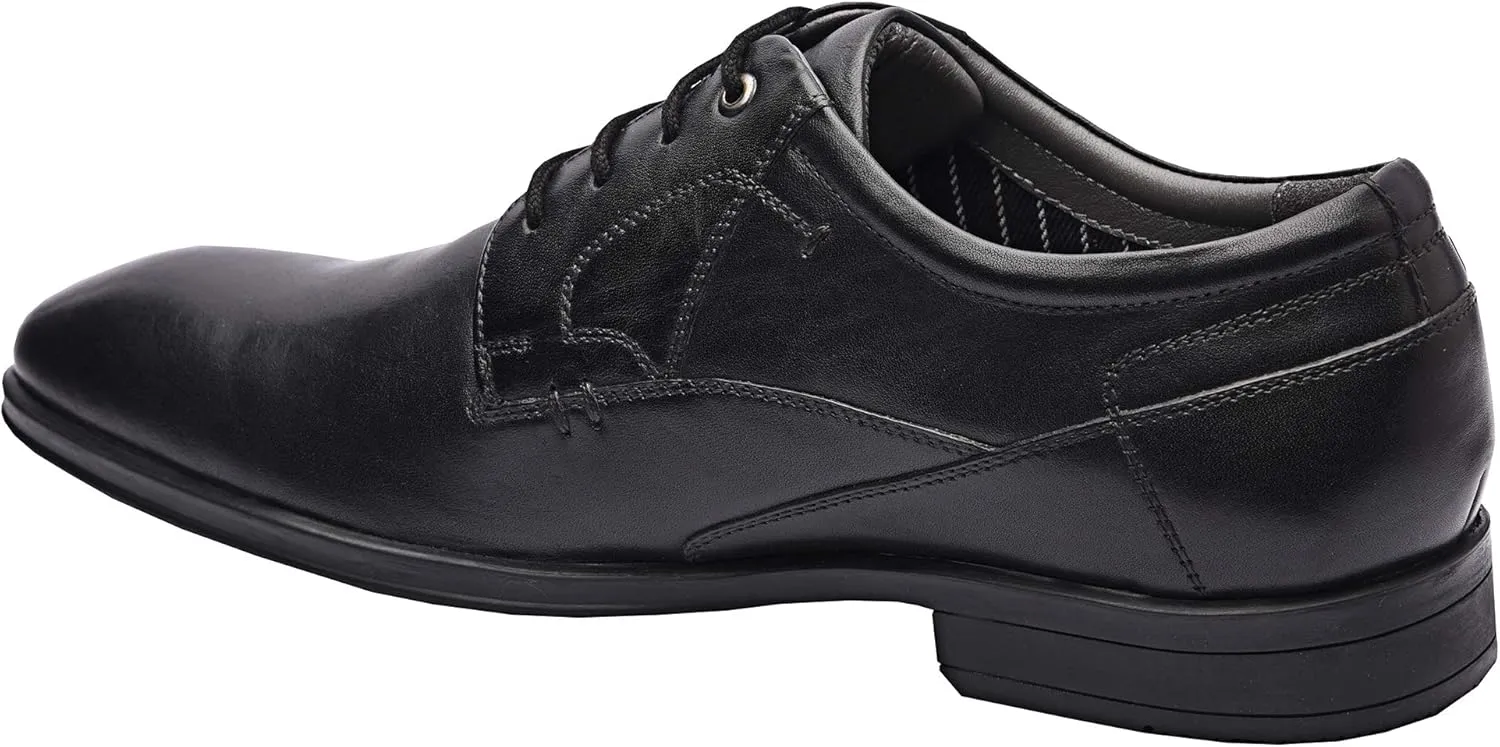 Leonard | Genuine Leather Dress Shoes | Formal Men’s Luxury Lace up Oxford | Cushions Comfort | Handcrafted Formal Shoes | Rubber Sole