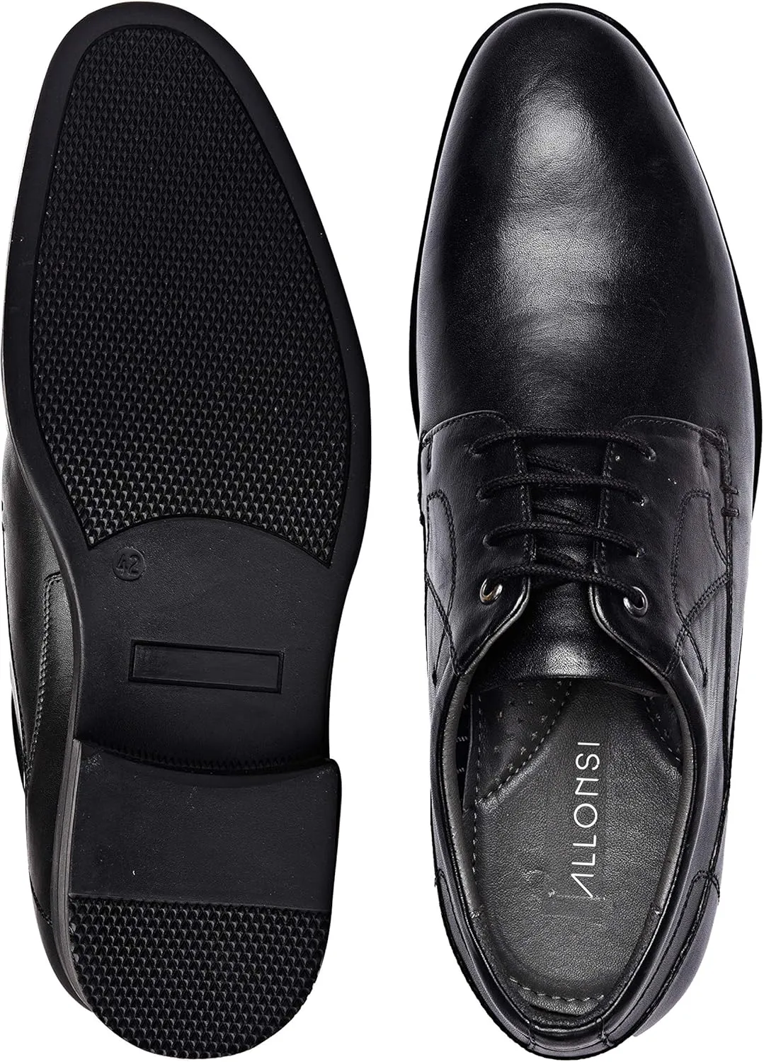 Leonard | Genuine Leather Dress Shoes | Formal Men’s Luxury Lace up Oxford | Cushions Comfort | Handcrafted Formal Shoes | Rubber Sole