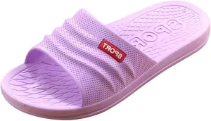 Lightweight Memory Foam Slides for Women with Drainage Hole Water Shoe Vacation Sandals Womens Slides