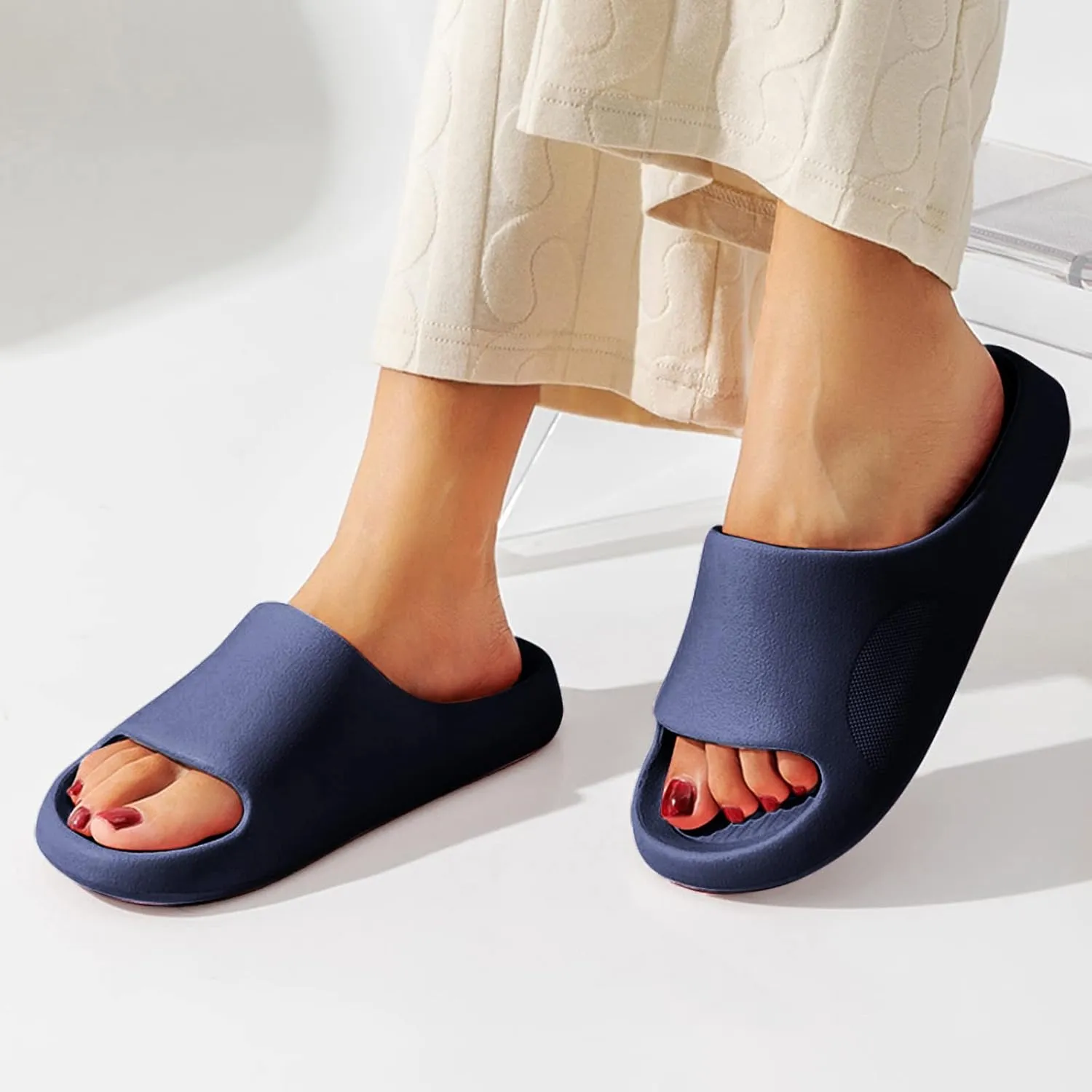 Lightweight Pillow Slippers for Women Ultimate Comfort Lightweight Shower Slipper Pillow Slippers Womens Slides
