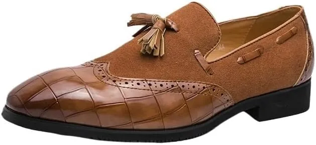 Loafers Men Casual Shoe Dress Shoes Formal Business Men Fashion Office Formal Oxfords with Tassel Slip On Pointed Toe