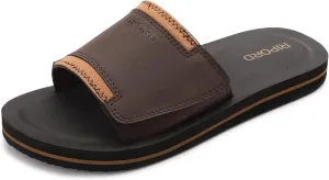 Mens Adjustable Slides Sandals Slip On Sandals Comfortable Athletic