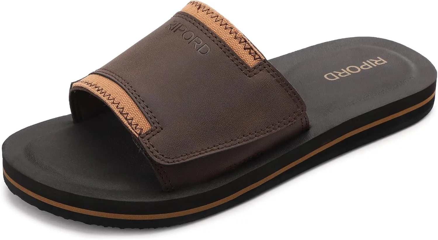 Mens Adjustable Slides Sandals Slip On Sandals Comfortable Athletic