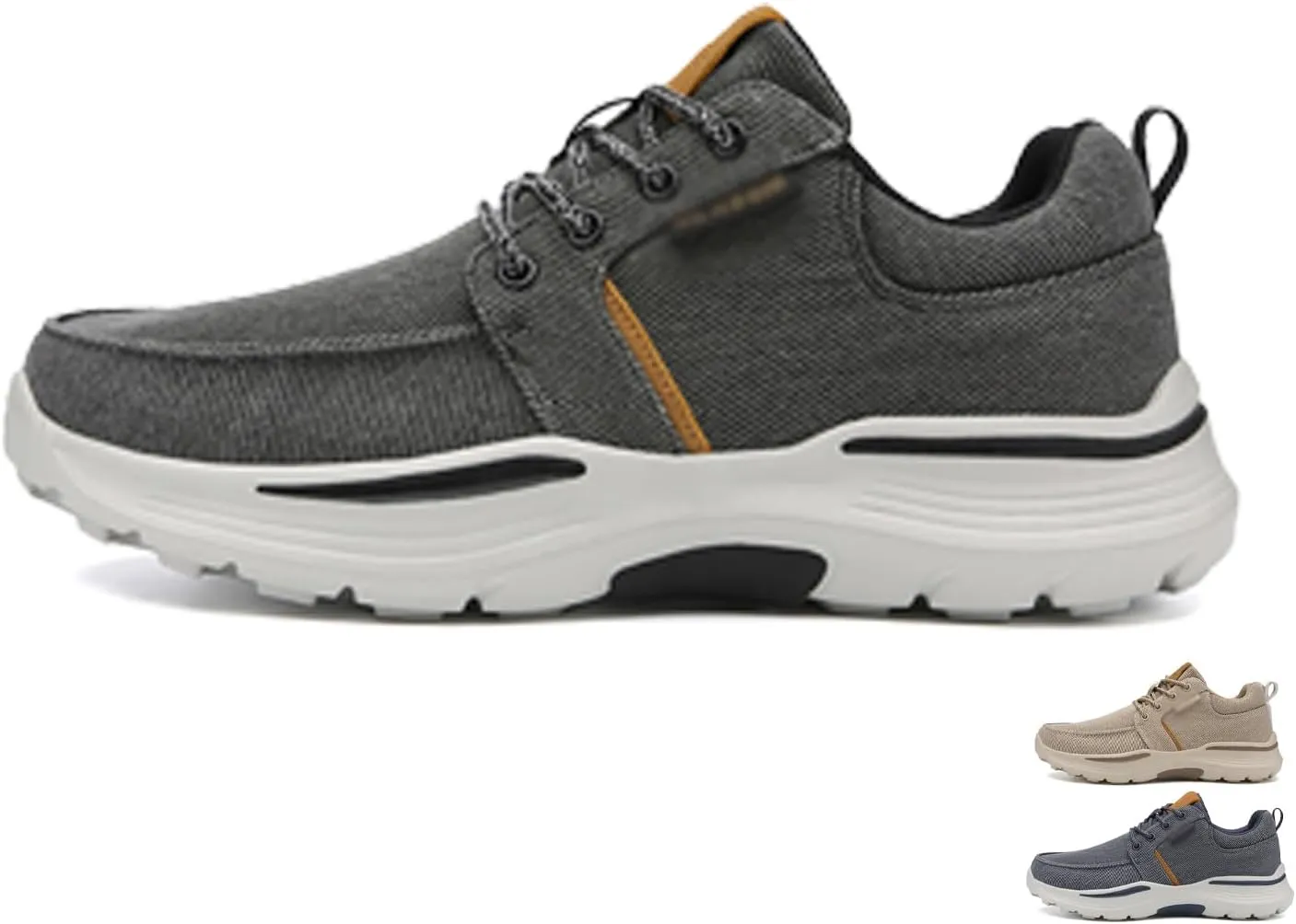 Men's Breathable Canvas Sport Shoe,Casual Men Loafers Comfortable Light Outdoor Sneakers Platform Non Slip Vulcanized Shoes