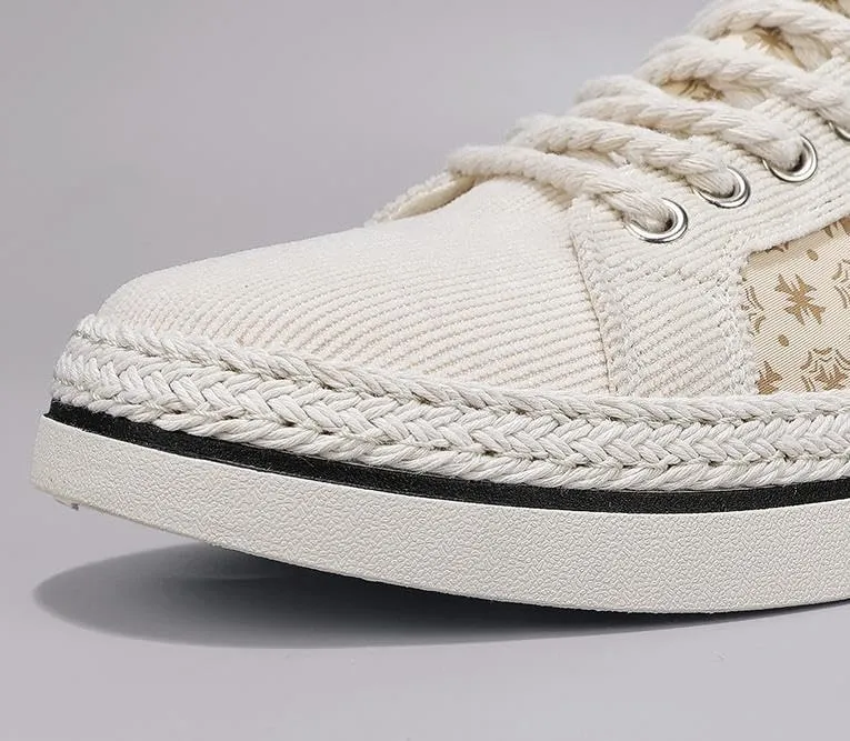 Mens Canvas Shoes Low Top Sneaker Lace-up Classic Casual ShoesShoes-Sneakers Comfort Driving Shoes Spring Breathable