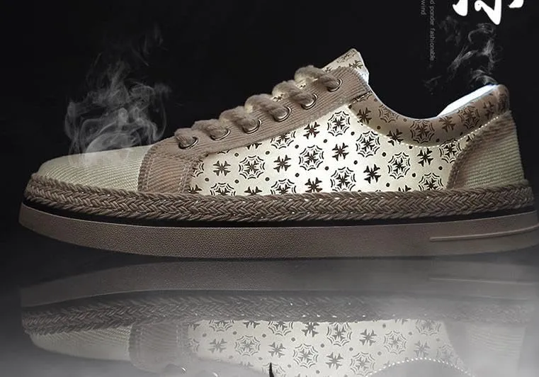 Mens Canvas Shoes Low Top Sneaker Lace-up Classic Casual ShoesShoes-Sneakers Comfort Driving Shoes Spring Breathable