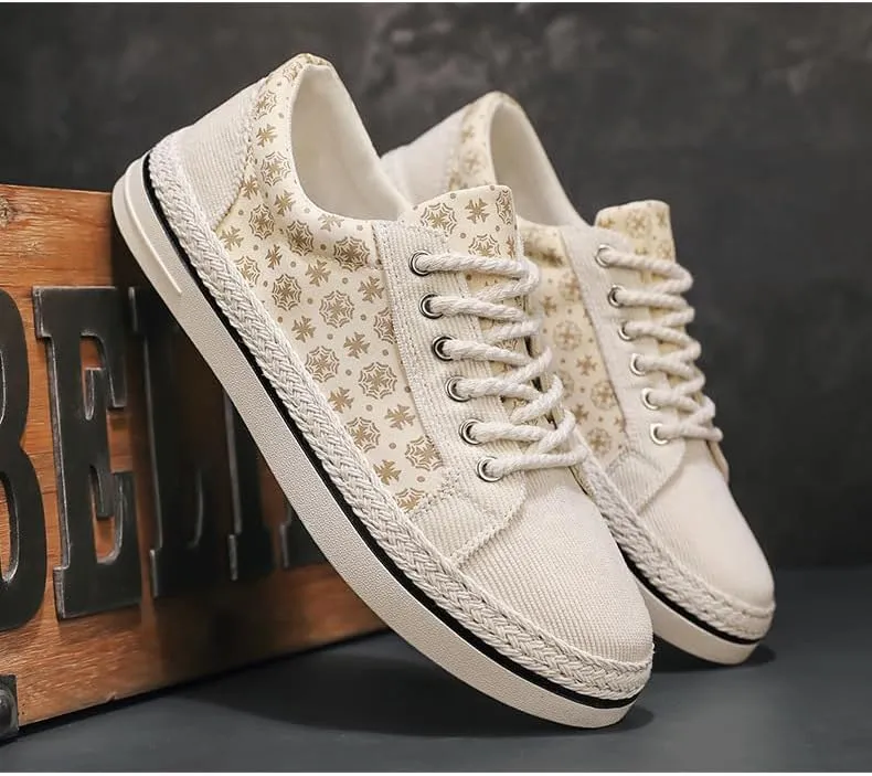 Mens Canvas Shoes Low Top Sneaker Lace-up Classic Casual ShoesShoes-Sneakers Comfort Driving Shoes Spring Breathable