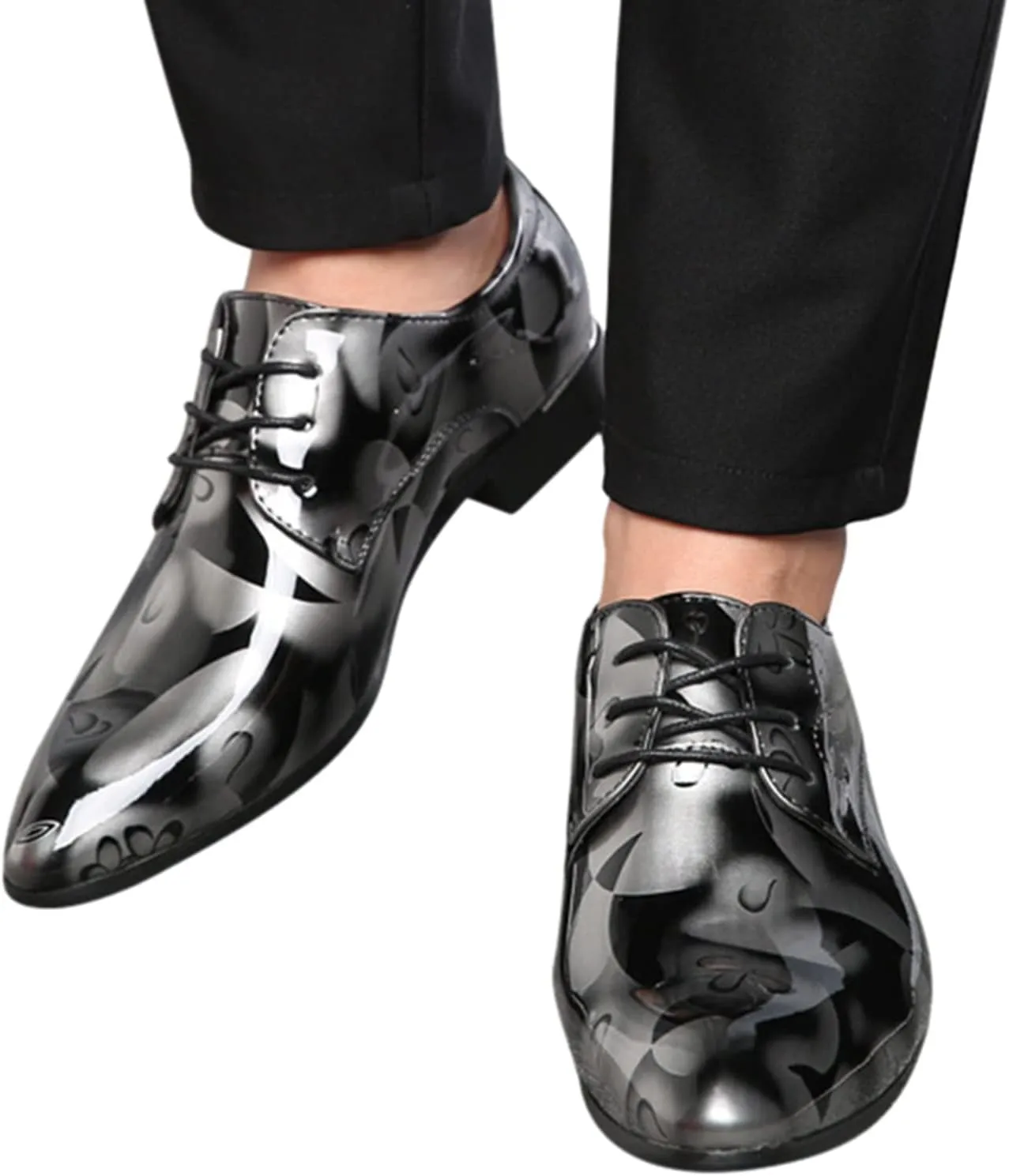 Mens Casual Shoes Leather Classical Style Shoes for Men Slip On PU Leather Low Rubber Sole Leather Basketball Shoes Men