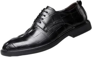 Mens Classic Formal Oxford Leather Tuxedo Wedding Business Dress Shoes Slip On Comfortable Elegant Pointed Toe Non Slip Stylish Formal Party
