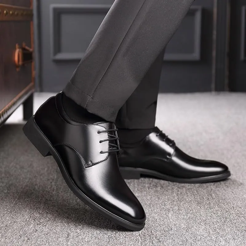Men's Comfort Orthopedic Dress Shoes Men's Leather Brogue Wingtip Oxford Sneakers Classic Lace-Up Low Top Formal Shoes Casual Office Work Formal Dress Shoes