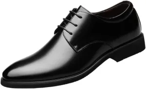 Men's Comfort Orthopedic Dress Shoes Men's Leather Brogue Wingtip Oxford Sneakers Classic Lace-Up Low Top Formal Shoes Casual Office Work Formal Dress Shoes
