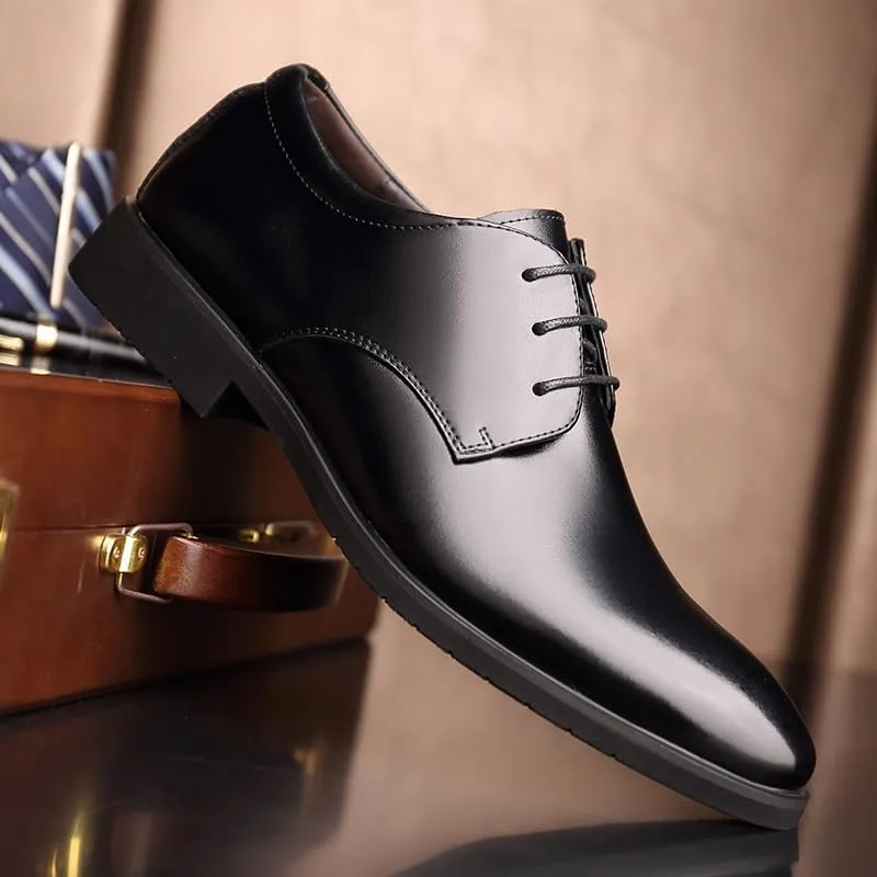 Men's Comfort Orthopedic Dress Shoes Men's Leather Brogue Wingtip Oxford Sneakers Classic Lace-Up Low Top Formal Shoes Casual Office Work Formal Dress Shoes