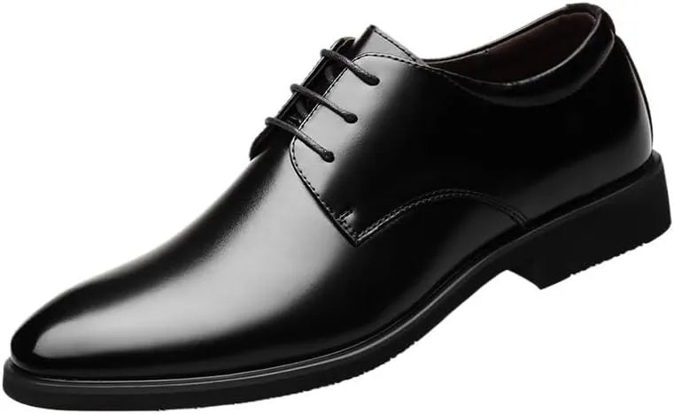 Men's Comfort Orthopedic Dress Shoes Men's Leather Brogue Wingtip Oxford Sneakers Classic Lace-Up Low Top Formal Shoes Casual Office Work Formal Dress Shoes