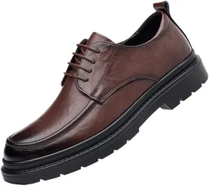 Mens Derby Shoes Genuine Leather Lightweight Modern Leather Business Casual Scale Pattern Comfort Formal Shoes Office Working Leather Derby Shoes(10)