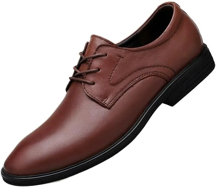 Mens Dress Sneakers Casual Classic Lace-up Fashion Casual Classic Pointed-Toe Formal Shoes Business Office Wedding Formal Modern Oxfords