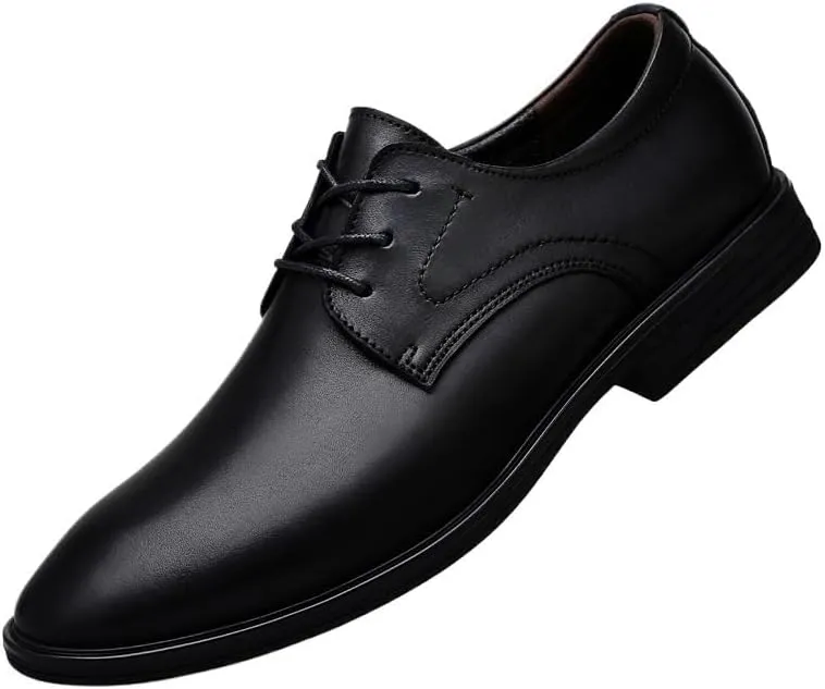 Mens Dress Sneakers Casual Classic Lace-up Fashion Casual Classic Pointed-Toe Formal Shoes Business Office Wedding Formal Modern Oxfords