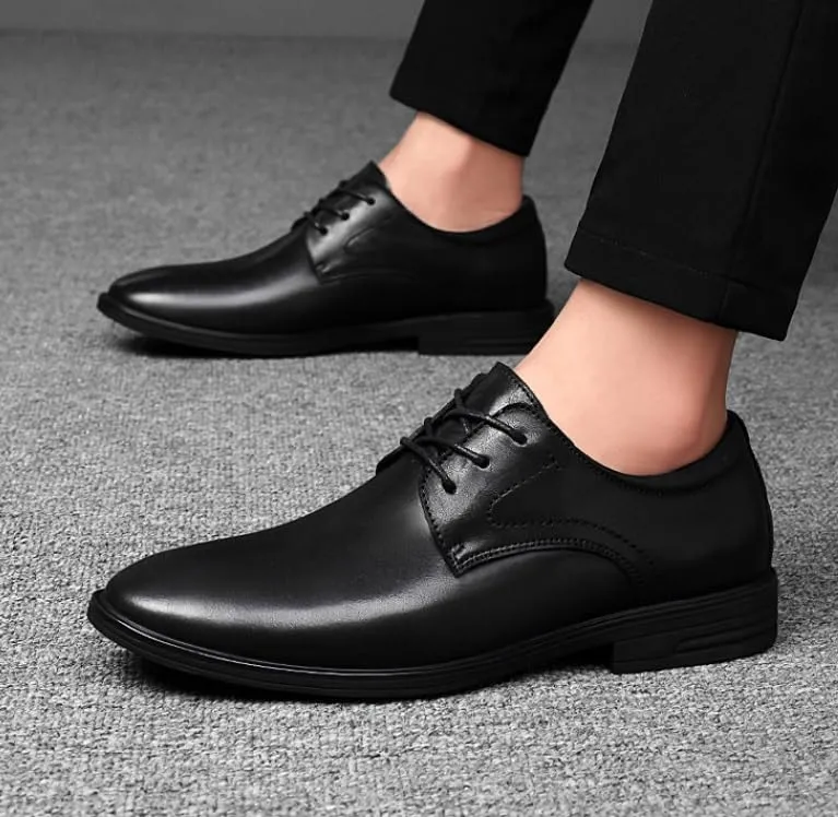 Mens Dress Sneakers Casual Classic Lace-up Fashion Casual Classic Pointed-Toe Formal Shoes Business Office Wedding Formal Modern Oxfords