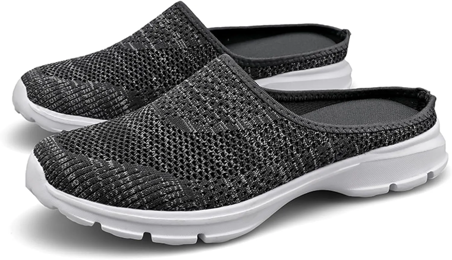 Men's Half Cap Toe Canvas Sandals Solid Breathable Mesh Sneakers Casual Comfort Walking Sandals Beach Sandals