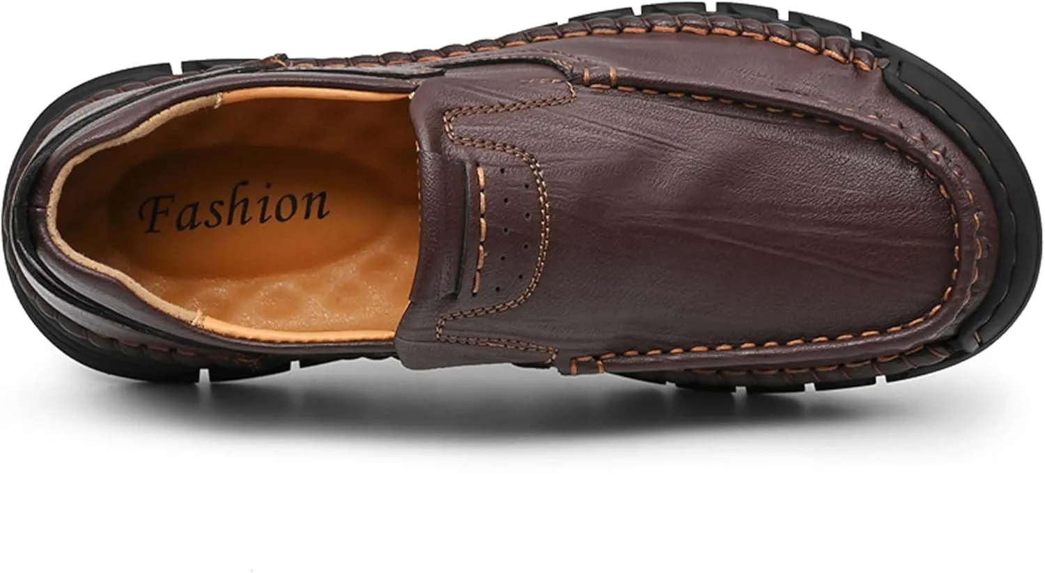 Men's Premium Genuine Cowhide Leather Loafers, Fashion Genuine Leather Casual Walking Shoes, Driving Shoes, Casual Leather Shoes, Pure Hand Sewn Shoes